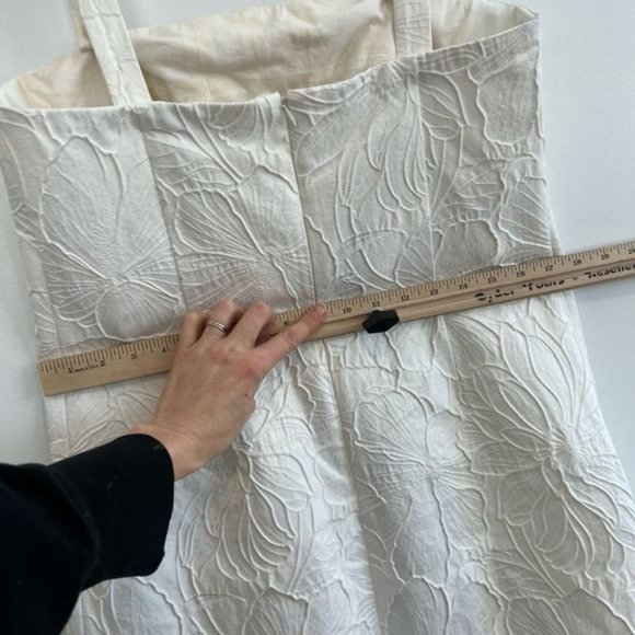 J. Crew Convertible-Strap Dress in Embossed Floral 6T White G4618 Mini NWT $148 - Picture 9 of 13